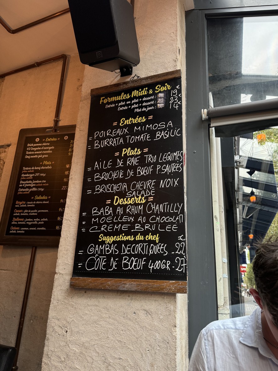Le 217 Brasserie Restaurant menu 1
