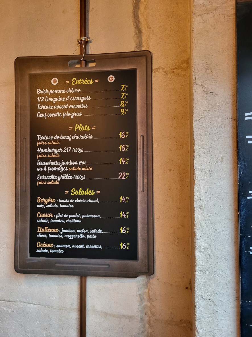 Le 217 Brasserie Restaurant menu 2