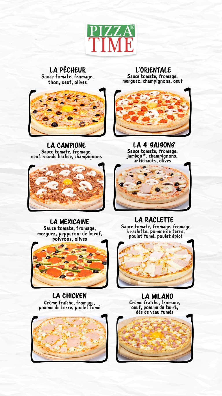 Pizza Time® Montreuil menu 4