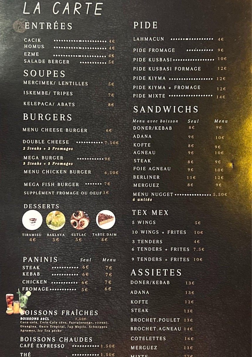 O MEKAN menu 2