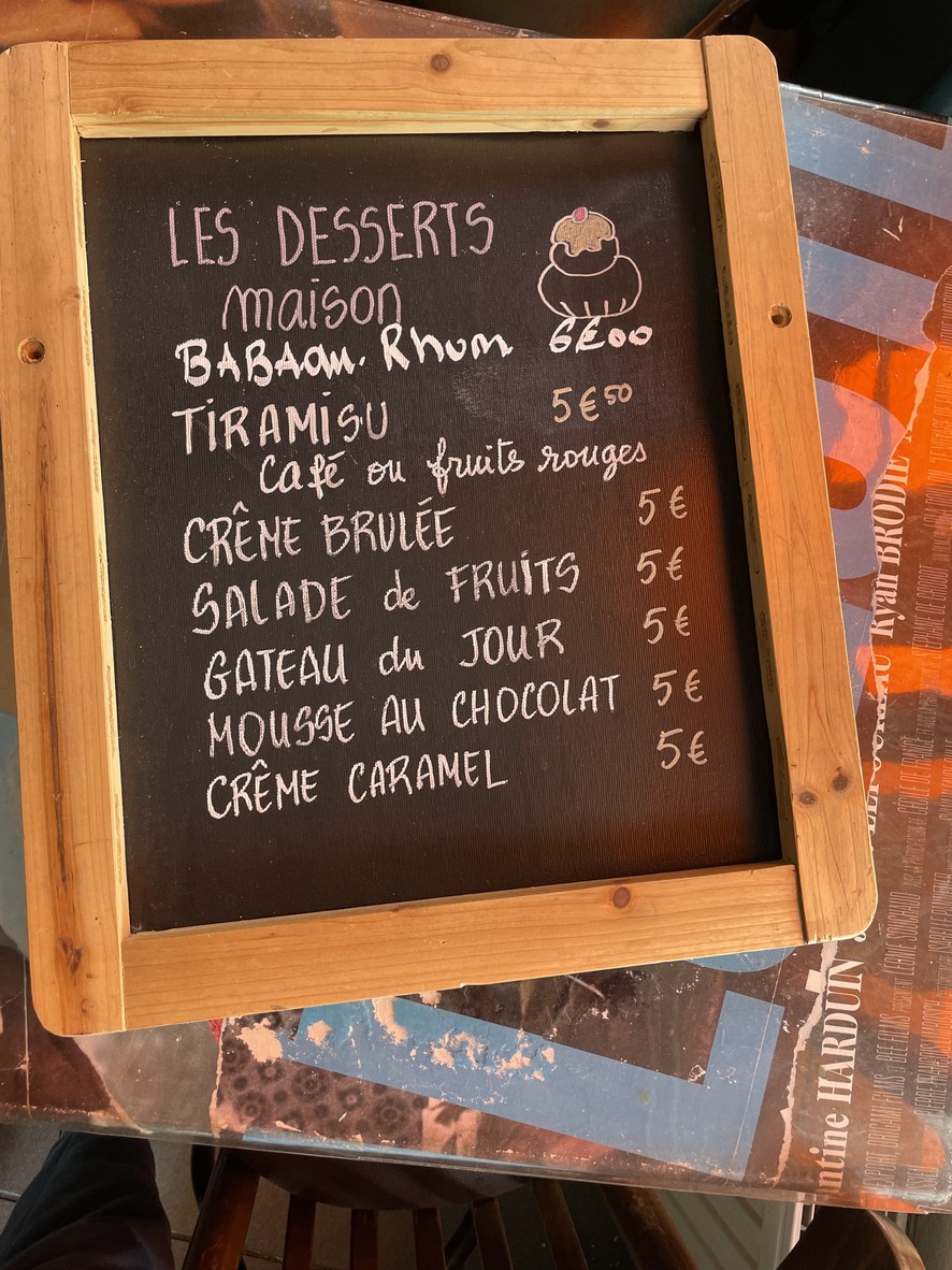 La Fleur des Lilas menu 2