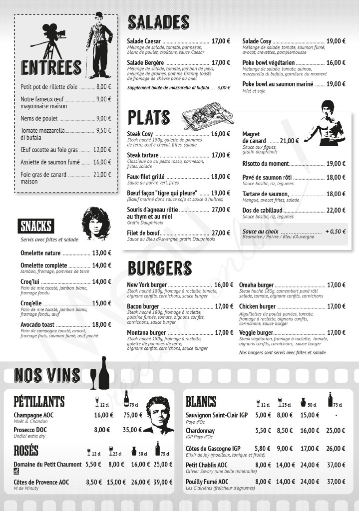 Le Cosy menu 2