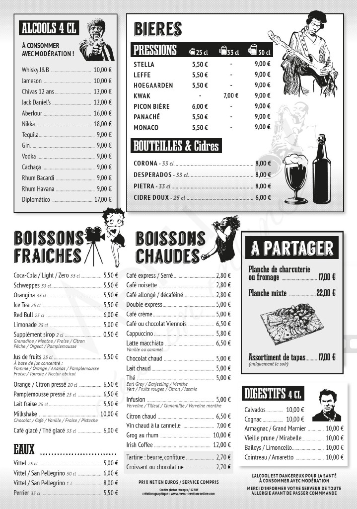 Le Cosy menu 4