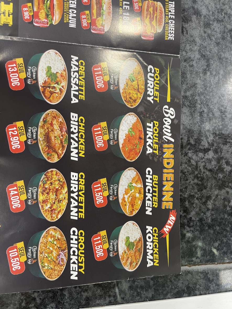 Chicken Family menu 3