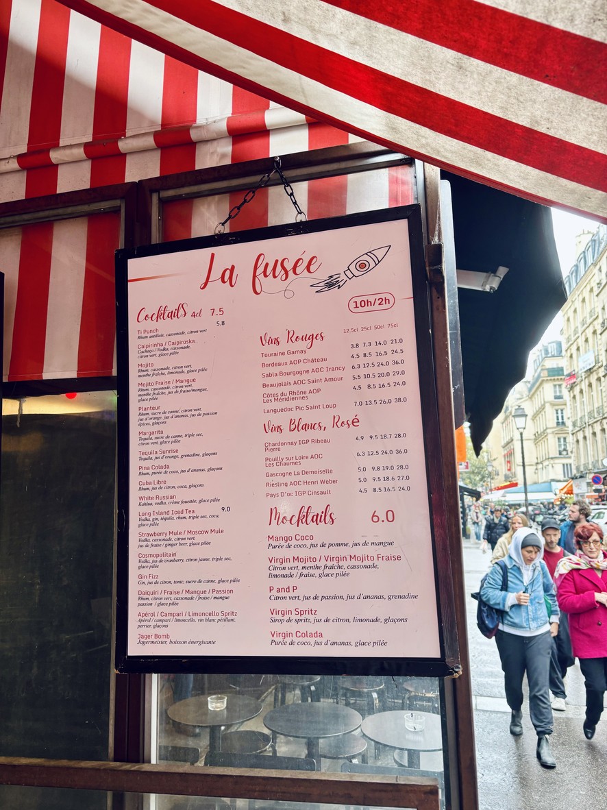 La Fusée menu 2