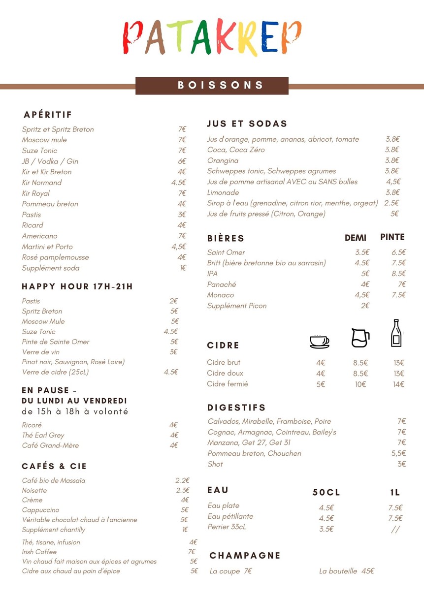 Patakrep - La cantine Bretonne menu 3