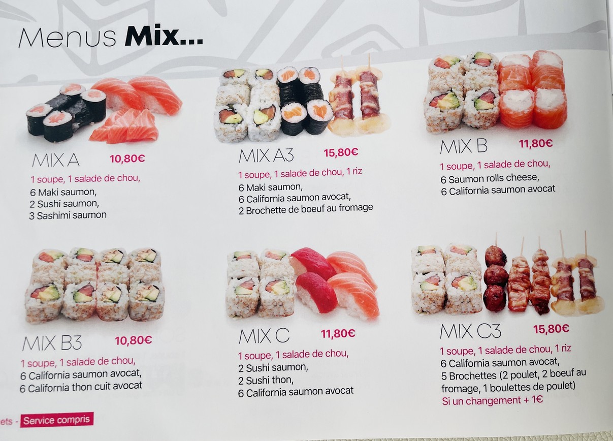 Sushi Muraguchi menu 3