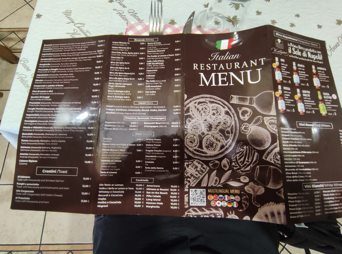 L'Angoletto ai Musei menu 1