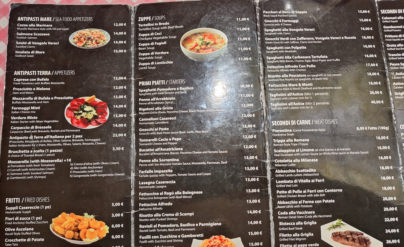L'Angoletto ai Musei menu 2