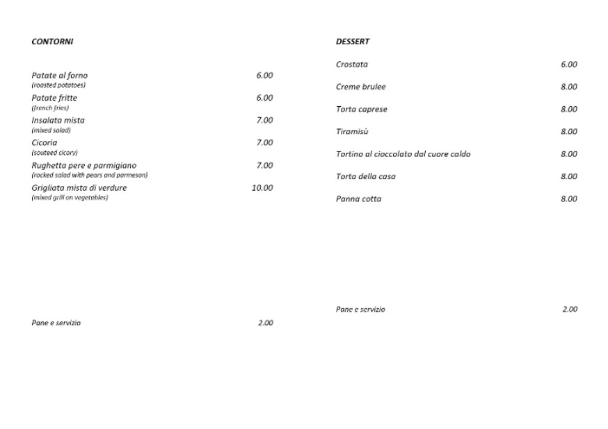 Osteria Le Streghe dal 1920 menu 3