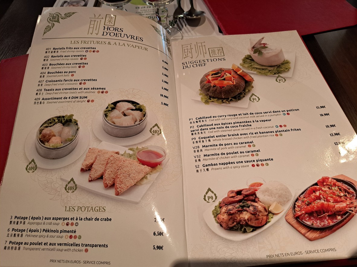 La Mangue Verte menu 2