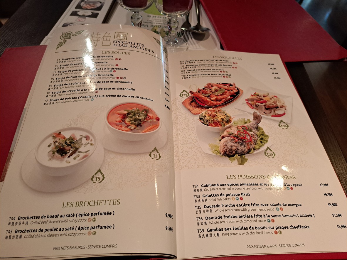 La Mangue Verte menu 4
