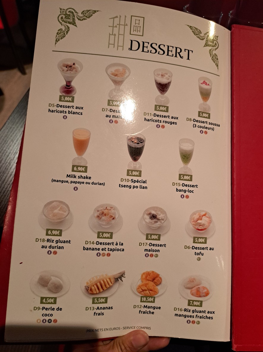 La Mangue Verte menu 8