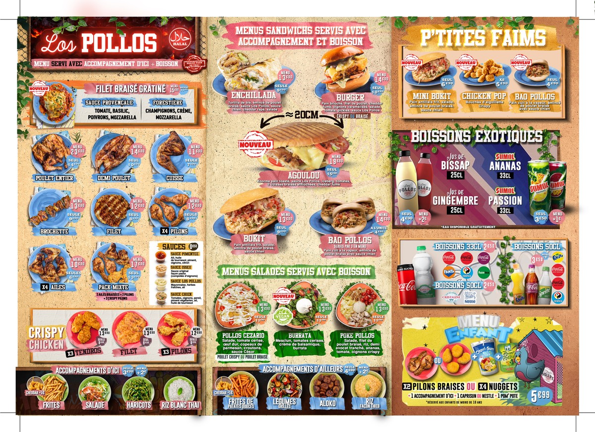 Los Pollos ROSNY 2 menu 1