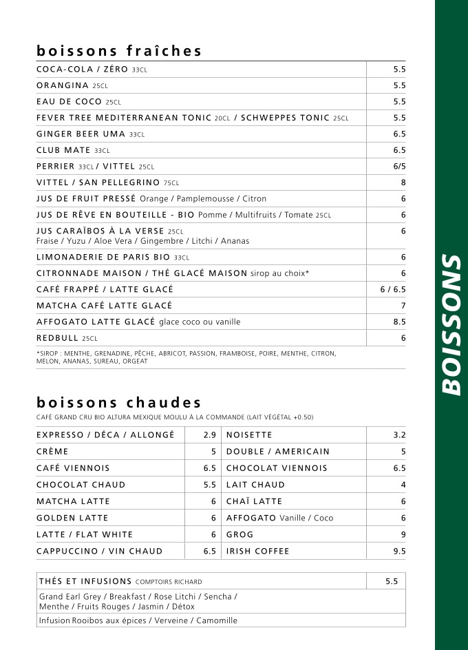 NANA Bistro Thaï menu 2