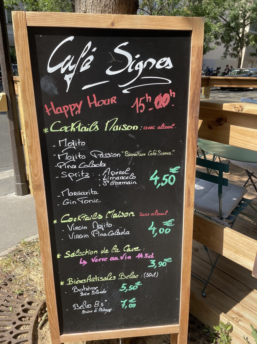 Café Signes menu 2