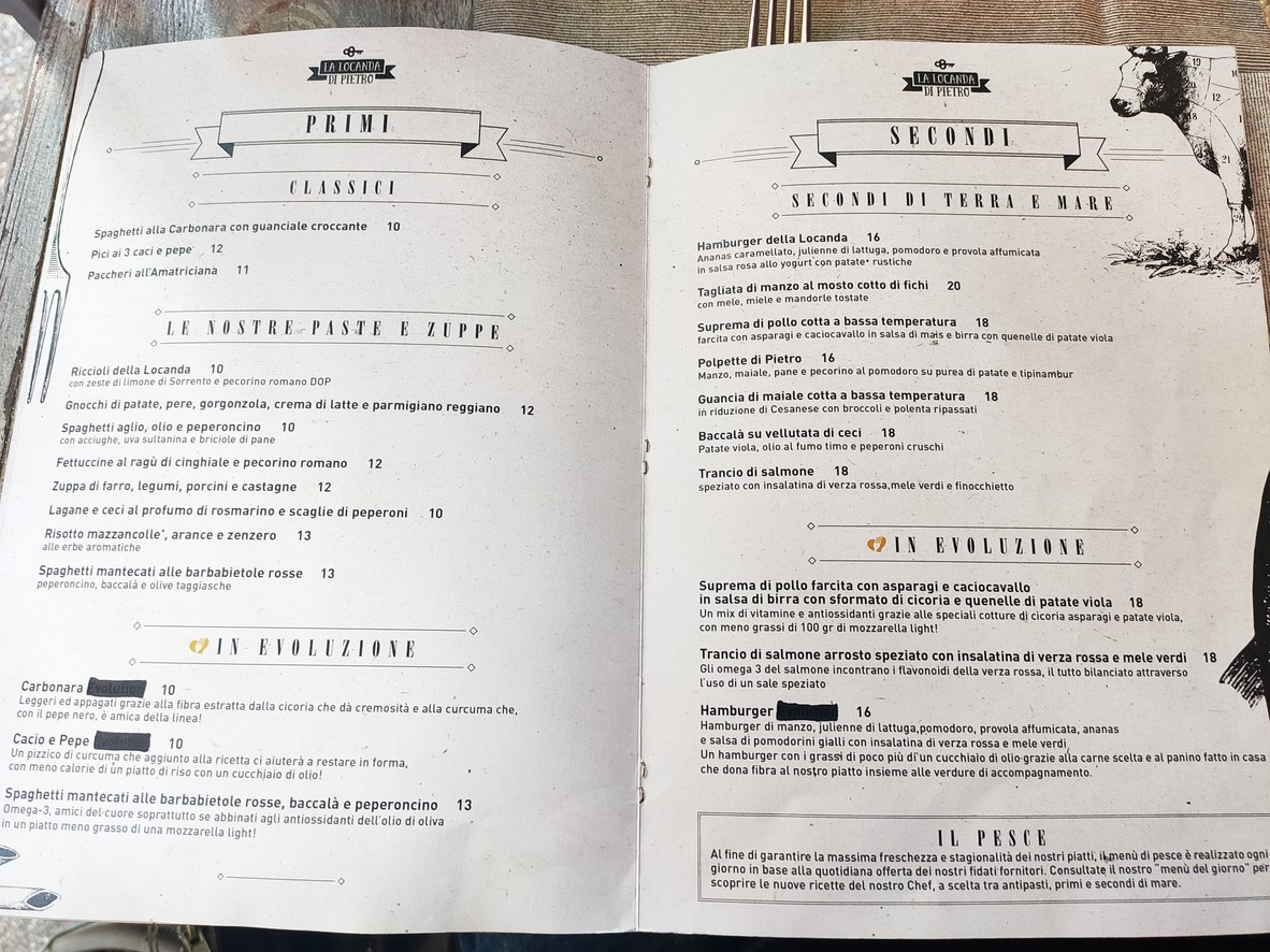 La Locanda di Pietro menu 2