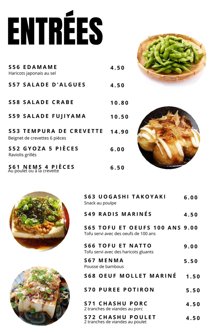 Ramen Fujiyama menu 1