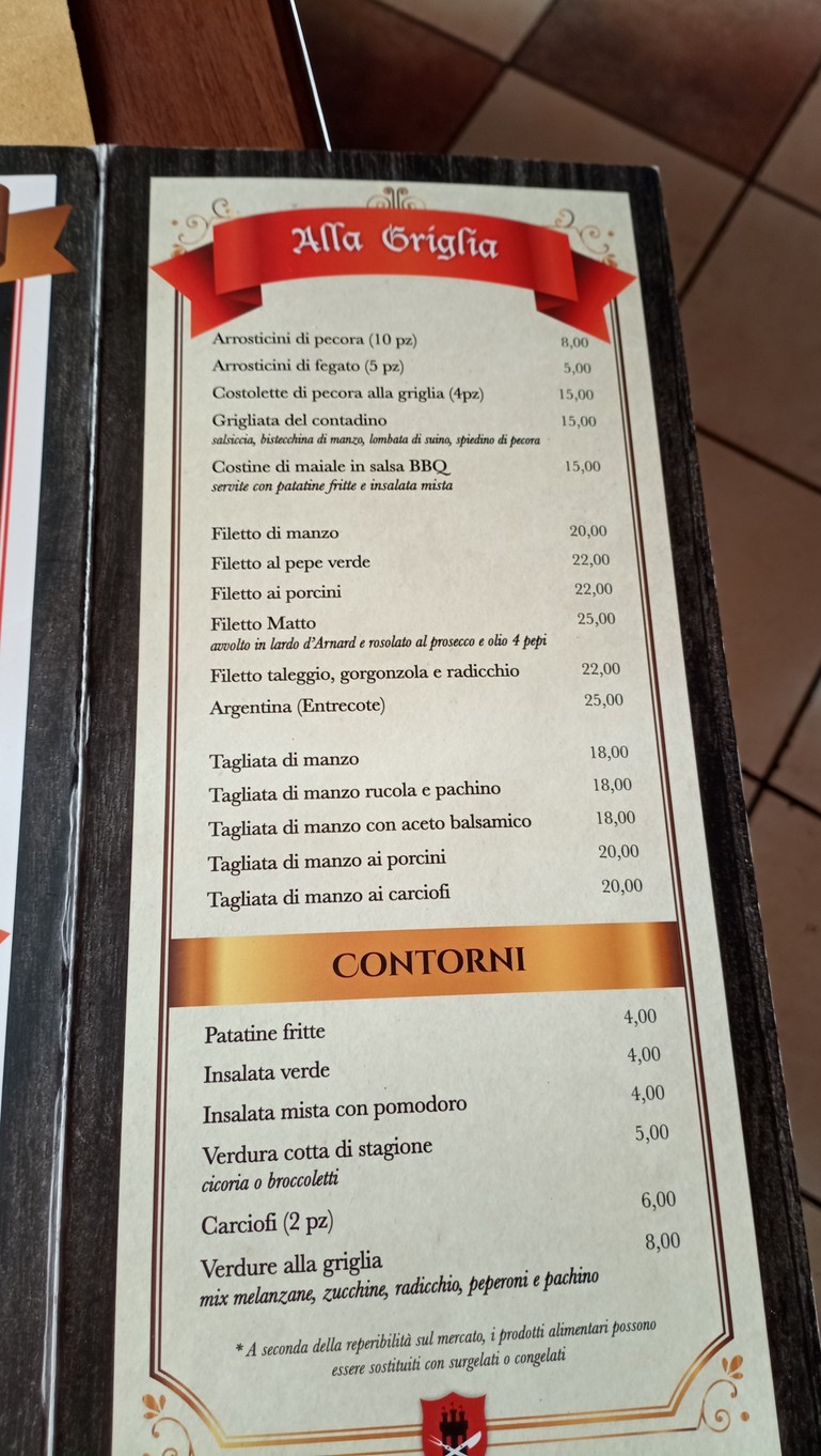 La Contrada Matta menu 3