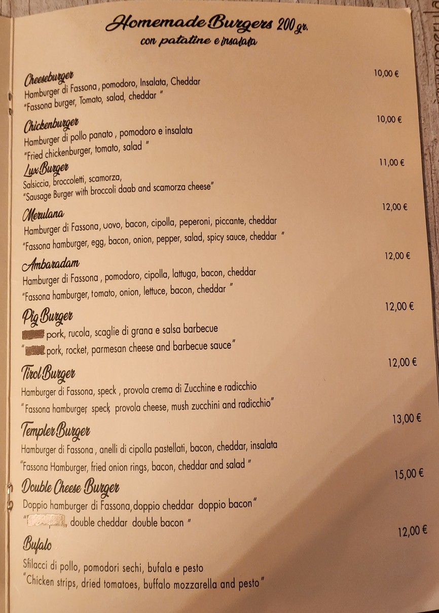 Merulana Cafè menu 2