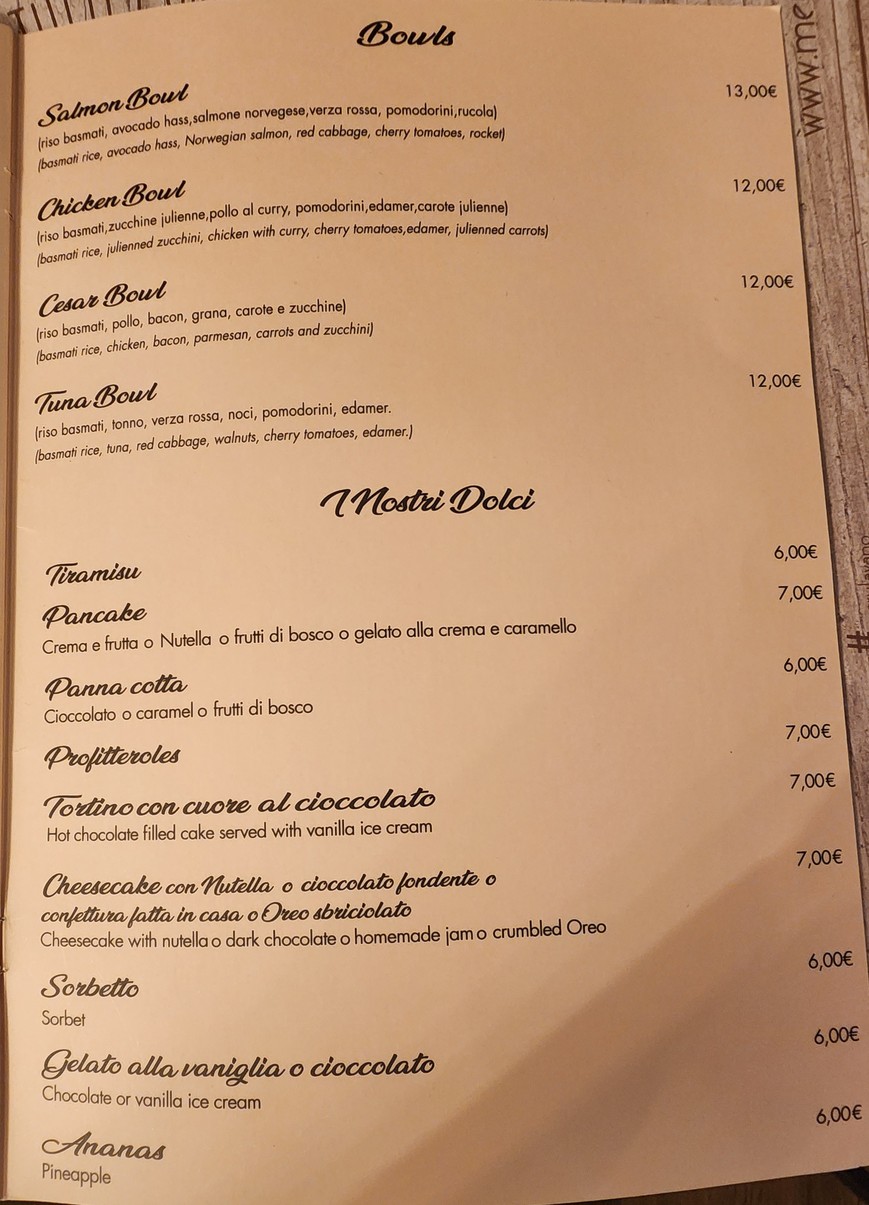 Merulana Cafè menu 4