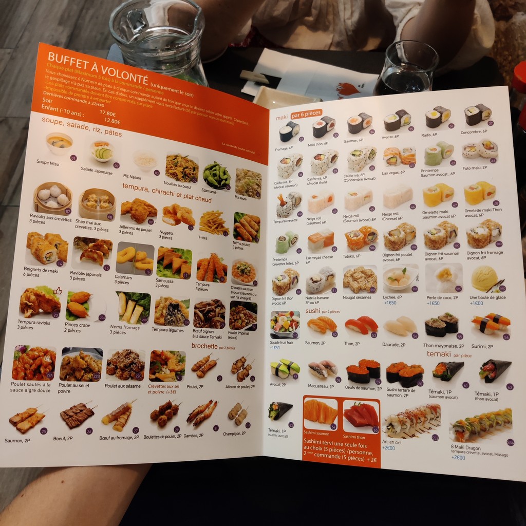 KIM Opéra Restaurant Japonais / Danielle Casanova / Pyramide menu 2