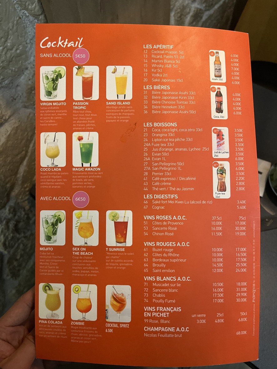 KIM Opéra Restaurant Japonais / Danielle Casanova / Pyramide menu 3