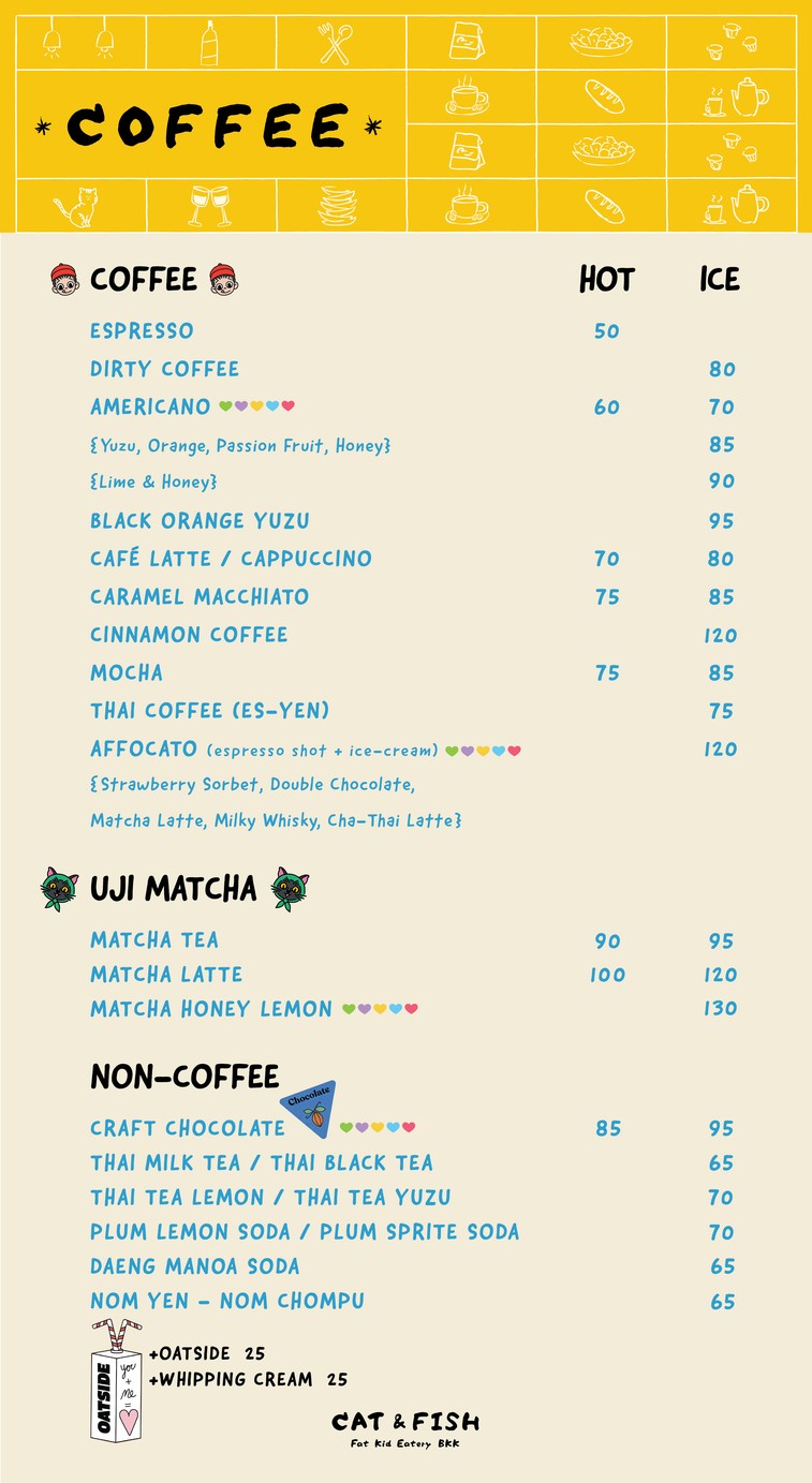 CAT & FISH – FAT KID EATERY BKK menu 2