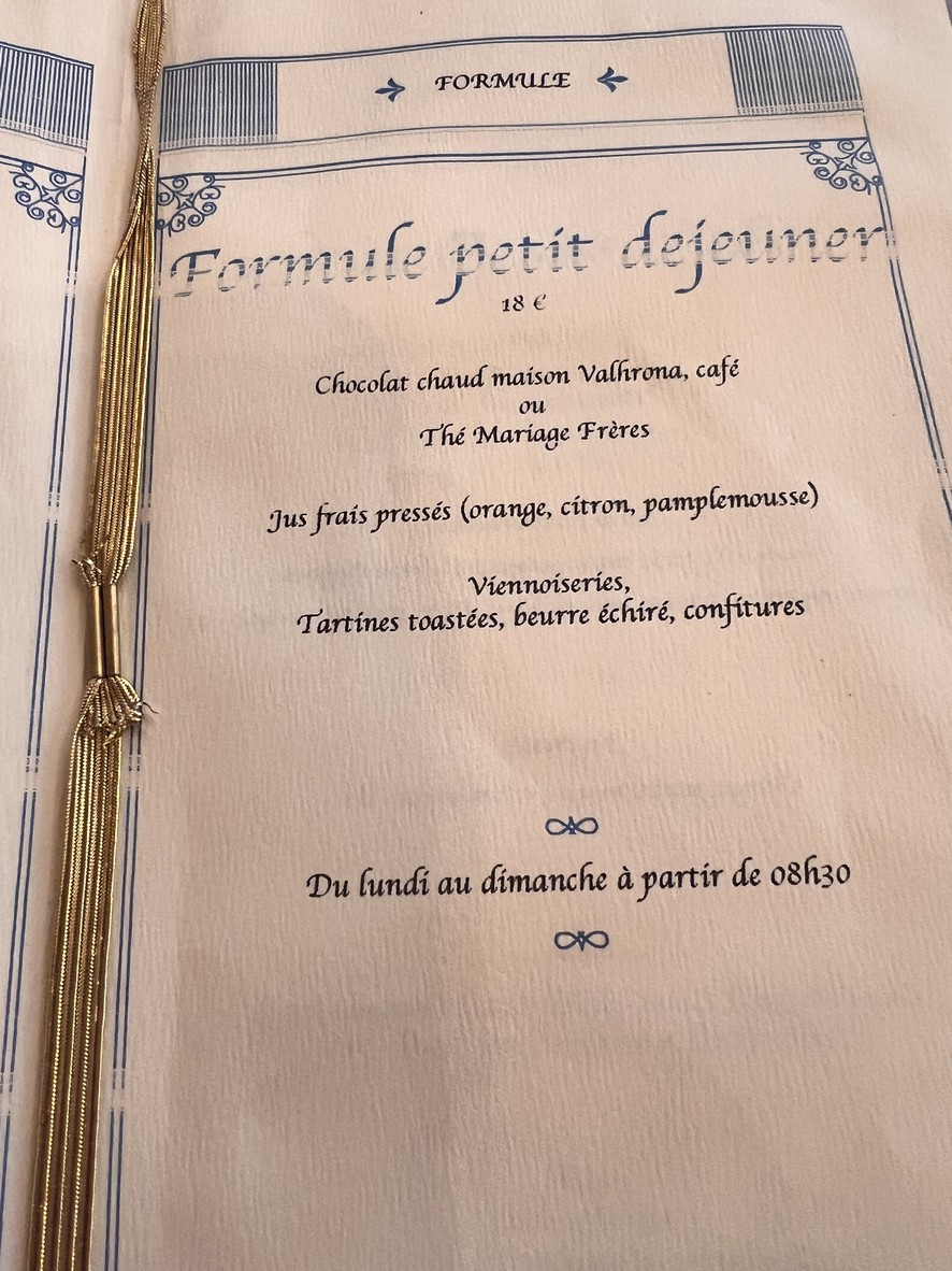 Chez Julien menu 1
