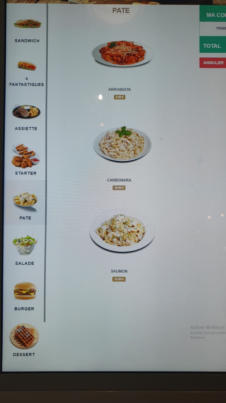 Petit veau rosny menu 2