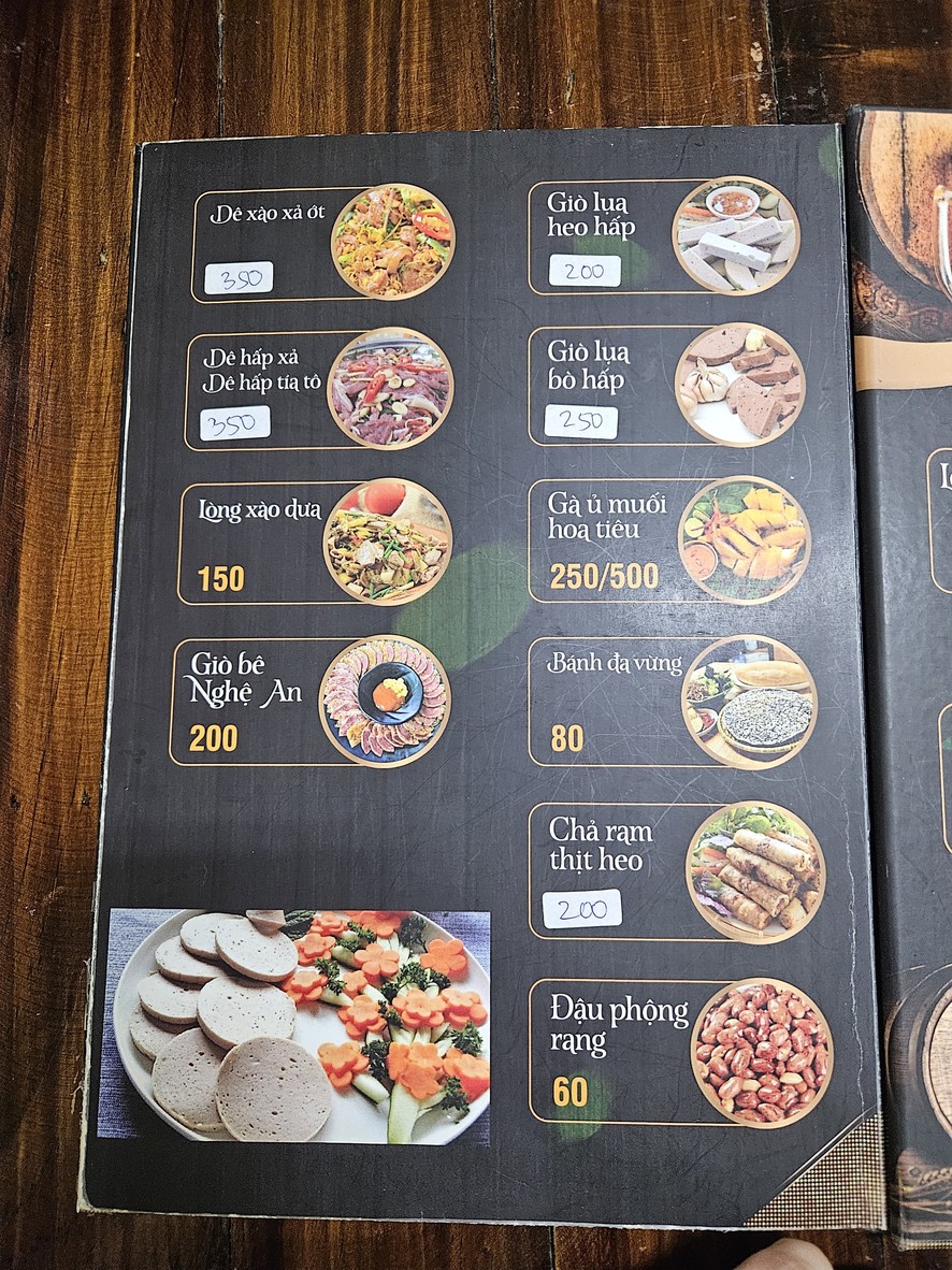 Hương Vị Việt J.Moon menu 1