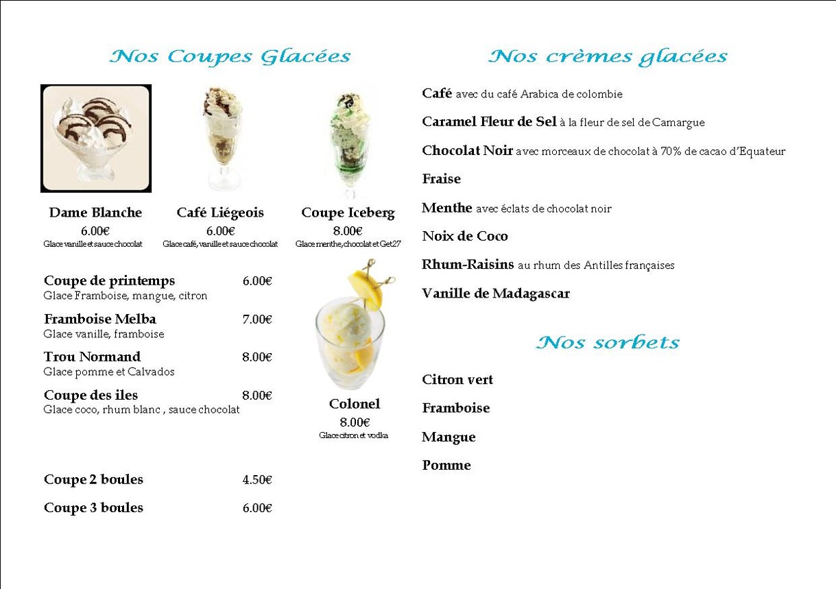 La Terrasse menu 3