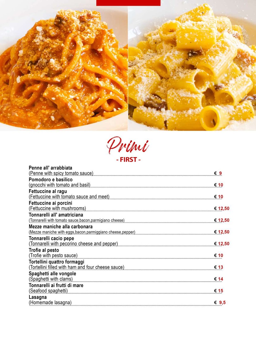 Ristorante Pizzeria Popolo Caffè menu 2