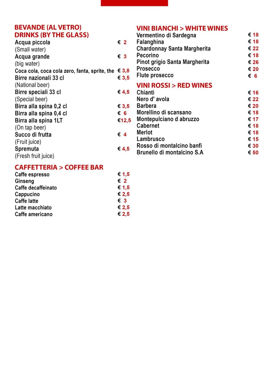 Ristorante Pizzeria Popolo Caffè menu 10