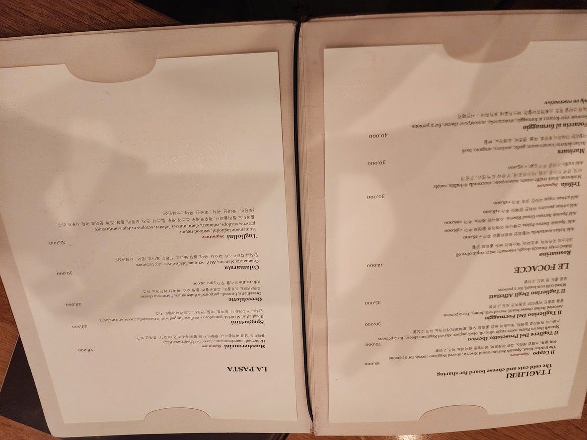 Borgo Hannam menu 2