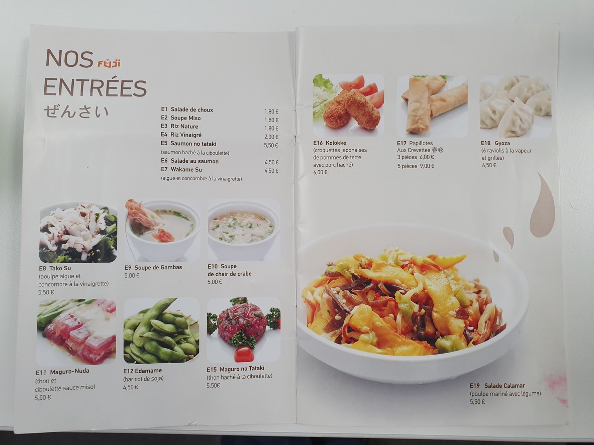 Fuji menu 1