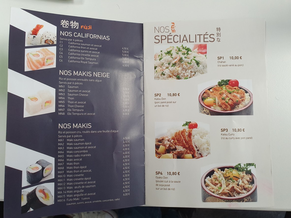 Fuji menu 3