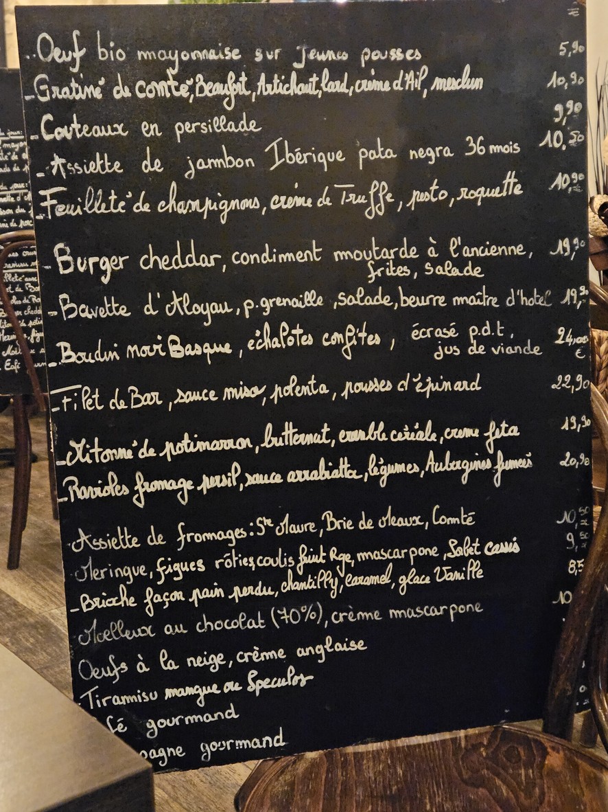 Les Petits Vignerons Vincennes menu 1