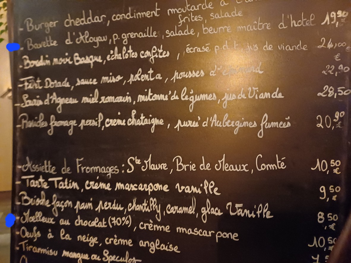 Les Petits Vignerons Vincennes menu 2