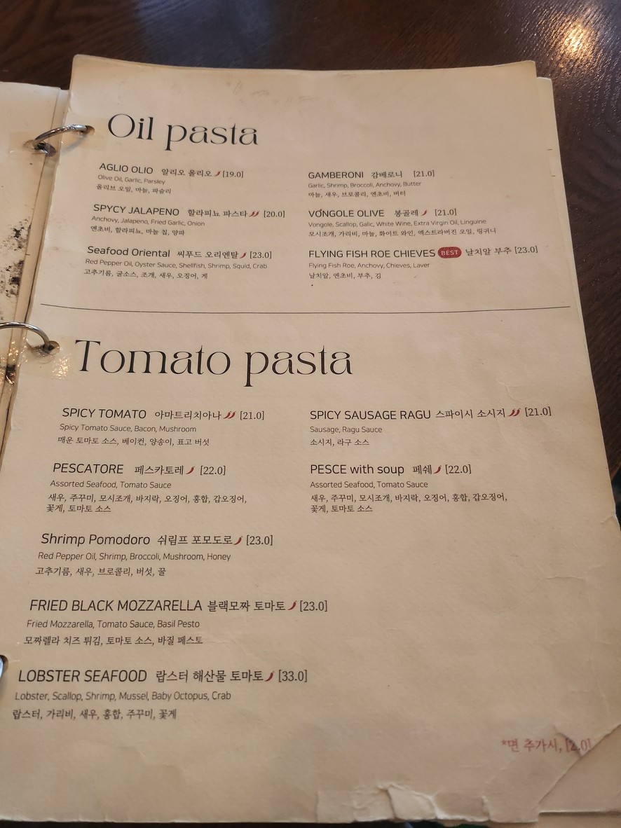Da Pitta 2nd Branch menu 2