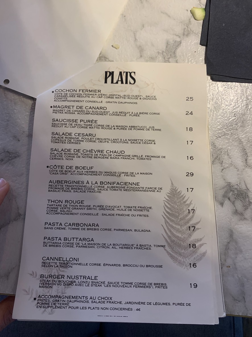 Le Wagon Bleu menu 2
