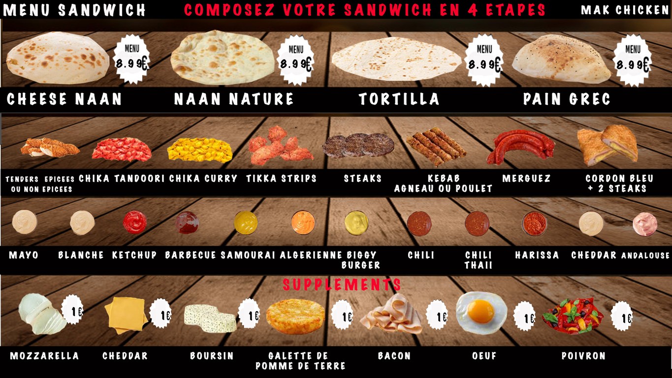 Master Chicken Paris 13 menu 3