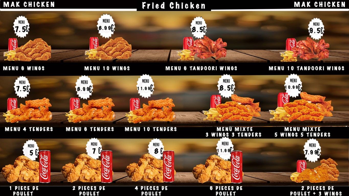 Master Chicken Paris 13 menu 4