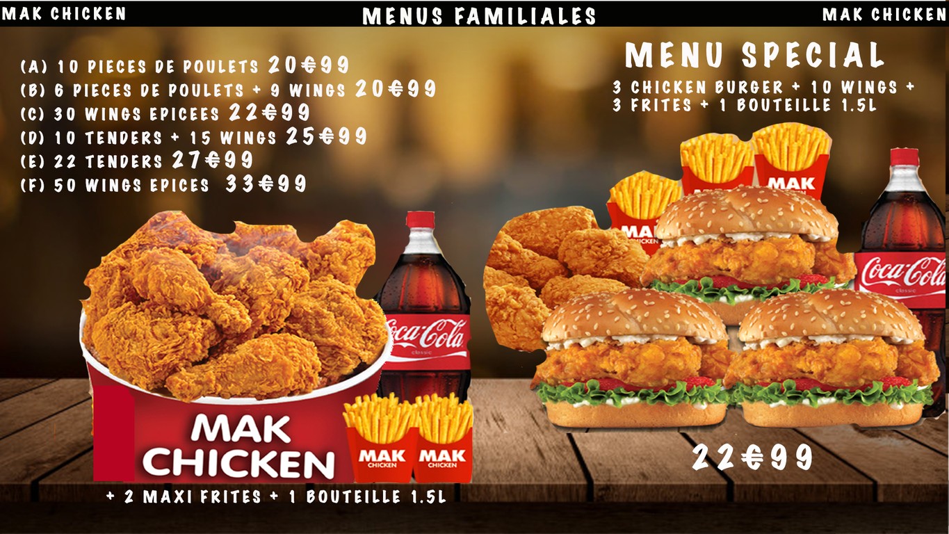 Master Chicken Paris 13 menu 5
