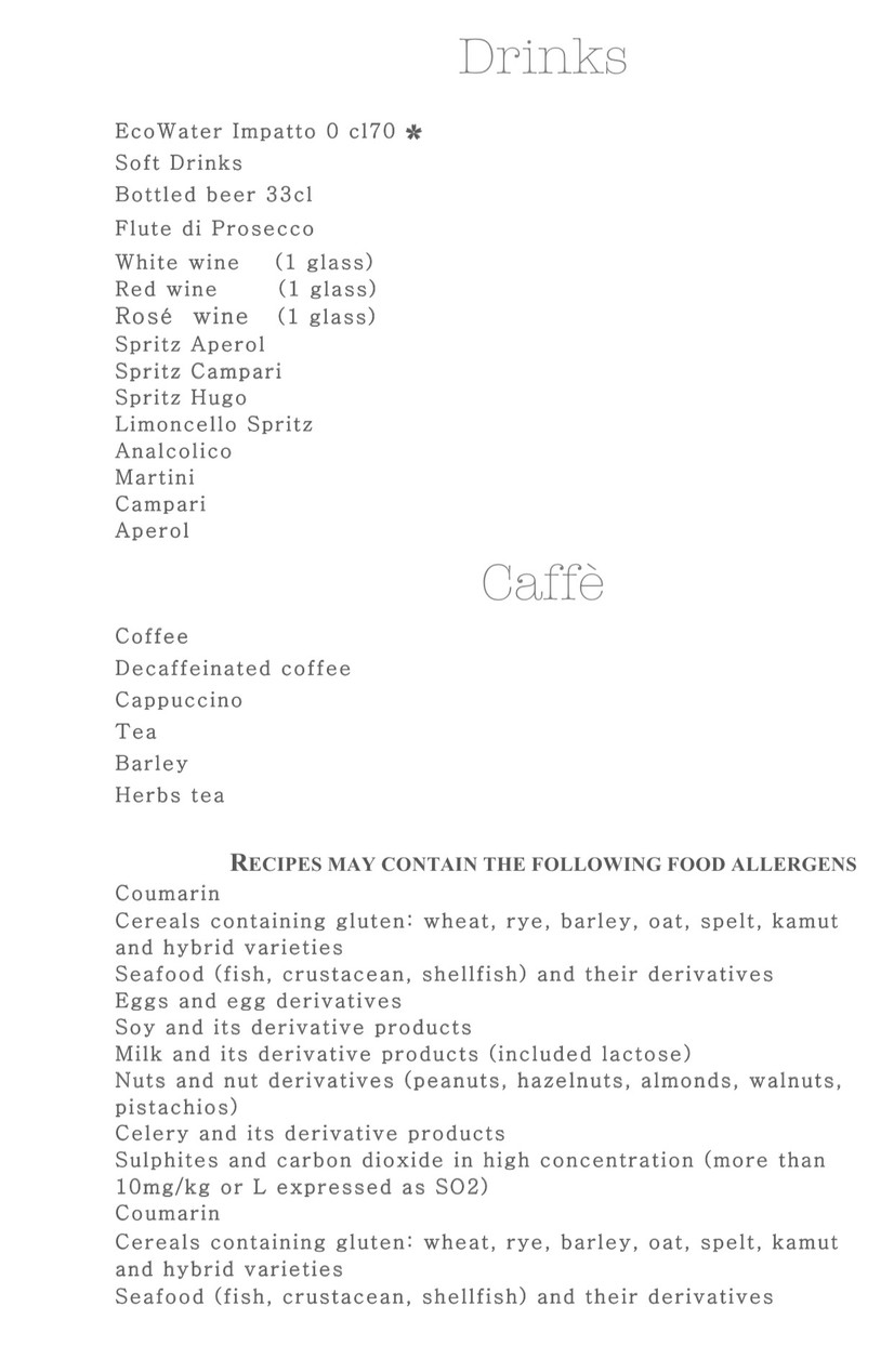 In Roma - since 1917 menu 7