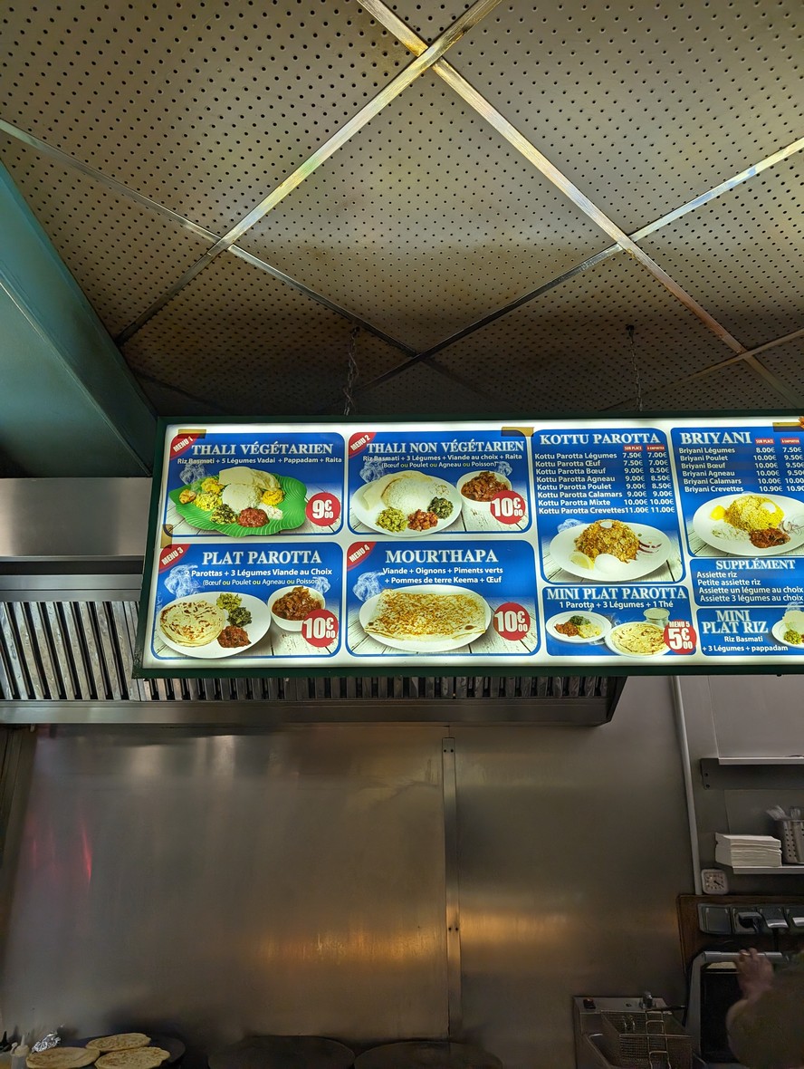 Restaurant Annachi menu 1