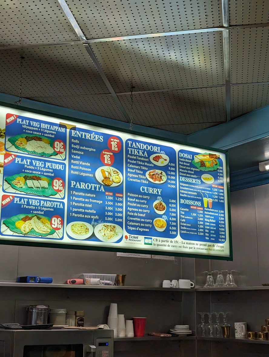 Restaurant Annachi menu 2