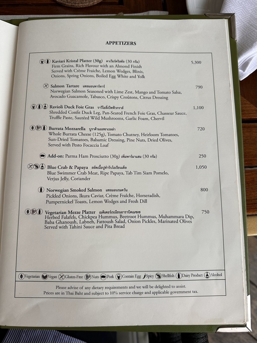 The Verandah menu 1