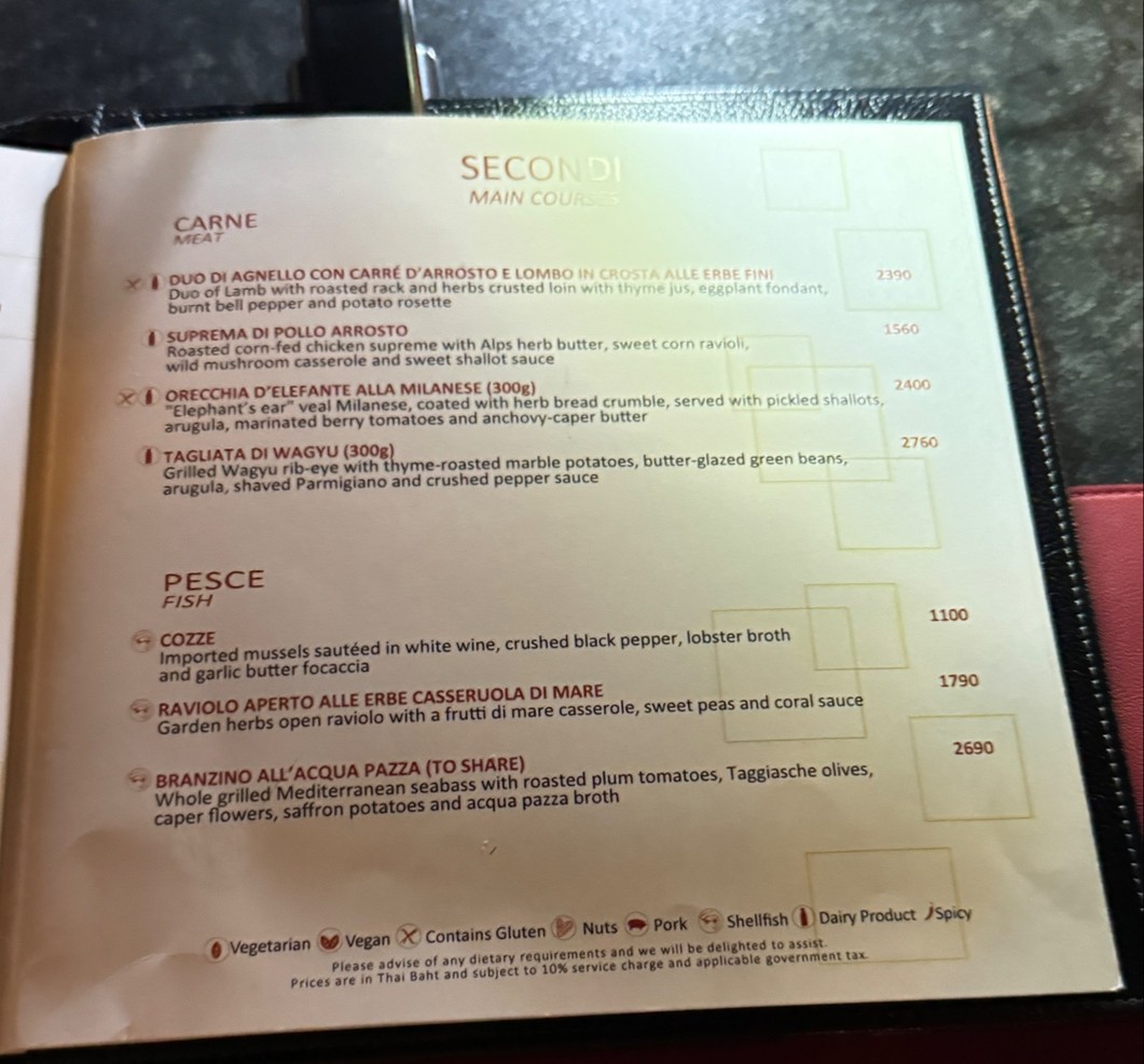 تشياو تيرازّا menu 6