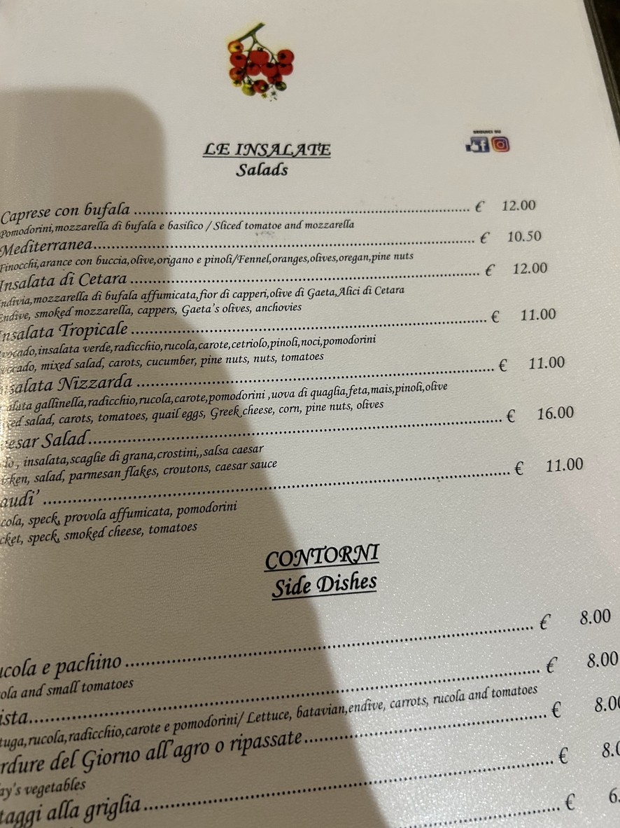 Gaudì menu 3